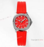 PPF Swiss Copy Patek Philippe Aquanaut Luce Quartz Watch Red Dial_th.jpg